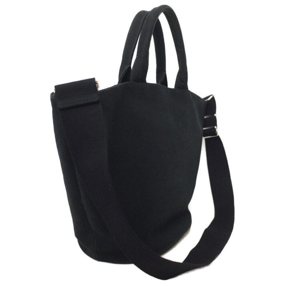 Prada Shopping Black 2way Convertible Canapa Tote canvas Logo